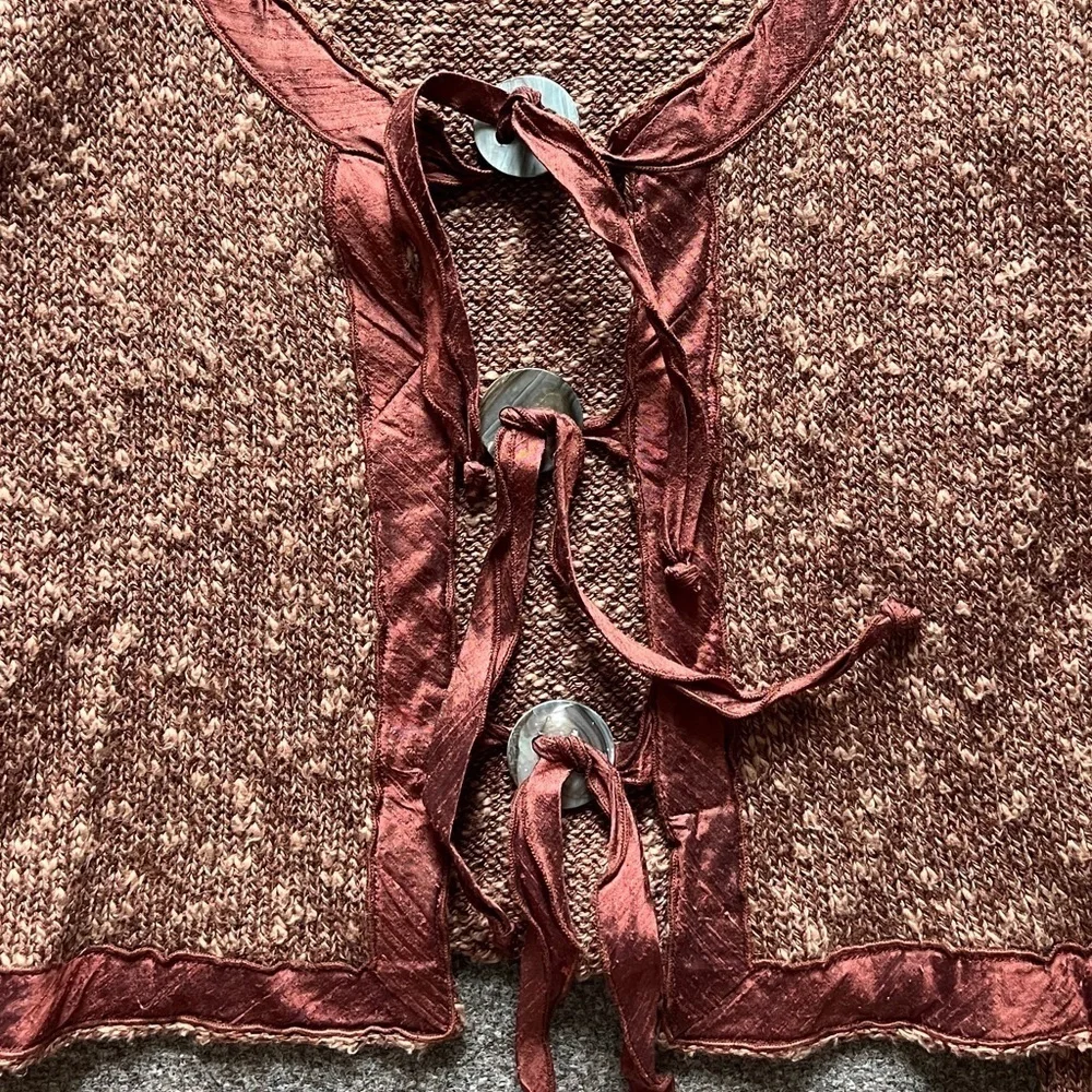 Vintage Y2K Hot Knots Hand Made Cardigan Sweater Renaissance Cottage Fairy Core - Picture 3 of 11